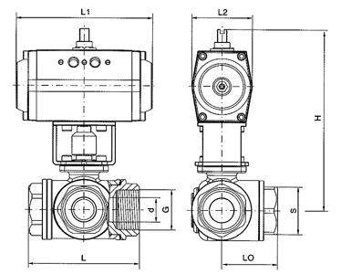 Q614F氣動螺紋三通球閥(圖2) Q614F氣動螺紋三通球閥(圖2)