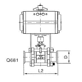 Q681F氣動(dòng)三片式快裝球閥(圖1) Q681F氣動(dòng)三片式快裝球閥(圖1)