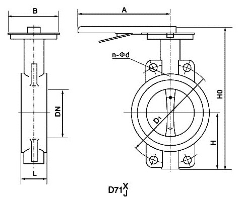 D371F46渦輪不銹鋼蝶閥(圖1) D371F46渦輪不銹鋼蝶閥(圖1)