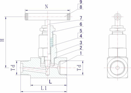 內(nèi)外螺紋針型閥(圖1) 內(nèi)外螺紋針型閥(圖1)